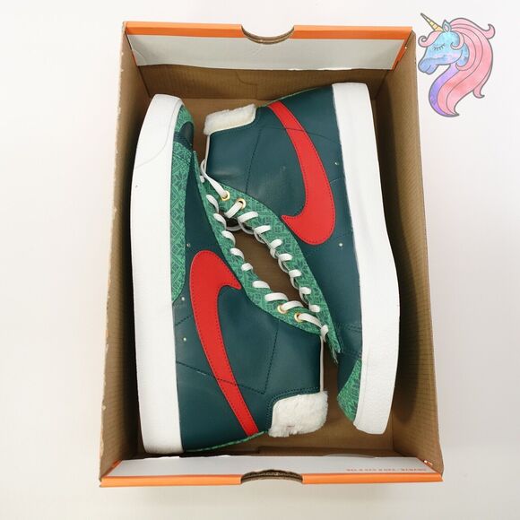 Nike Blazer Mid 77 Vintage Nordic Christmas Mens Size 9 DC1619-300 Womens 10.5 - Picture 12 of 12
